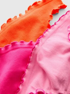 Pack de 3 tangas con volantes sin costuras