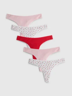 Pack de 5 tangas de algodón puro