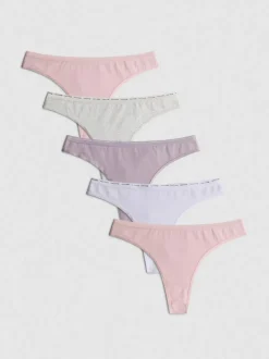 Pack de 5 tangas de con alto porcentaje de algodón