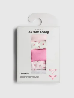 Pack de 5 tangas de con alto porcentaje de algodón