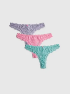 Pack de 3 tangas de encaje