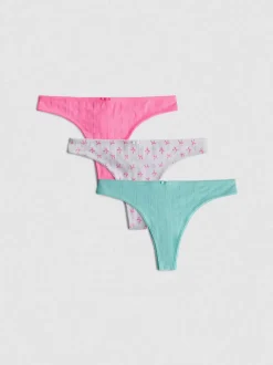 Pack de 3 tangas de pointelle sin costuras