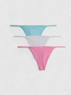 Pack de 3 tangas sin costuras con strass