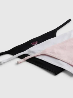 Pack de 3 tangas sin costuras con strass