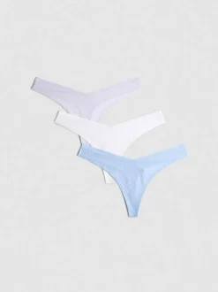 Pack de 3 tangas texturizados de pernera alta