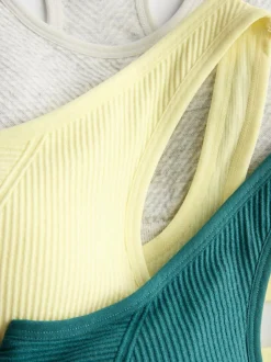 Pack de 3 tops cortos con espalda nadadora