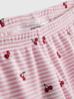 Pantalón corto de pijama acanalado con estampado