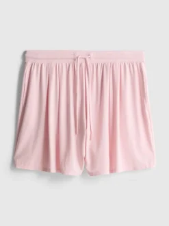 Pantalón corto de pijama con cordón y rico en modal
