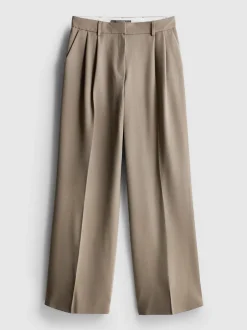 Pantalón plisado de pernera ancha