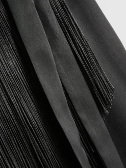 Pantalón satinado con detalle de pañuelo