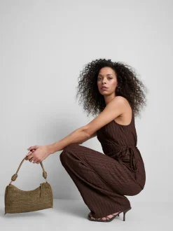 Pantalones anchos con efecto fruncido