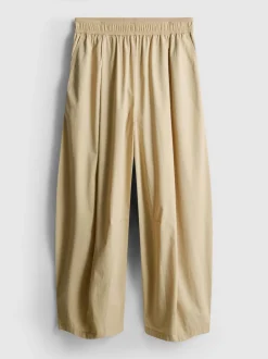 Pantalones bombachos con pinzas de tacto suave