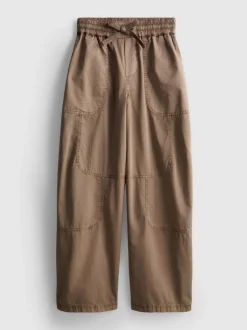 Pantalones cargo de algodón de pernera ancha