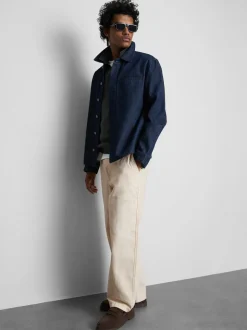 Pantalones chinos holgados de tiro medio