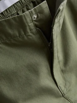 Pantalones cocoon de lona de algodón