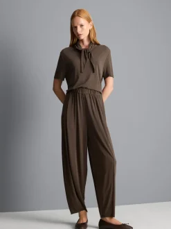 Pantalones cocoon de punto