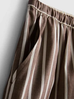 Pantalones cortos a rayas de popelina de algodón