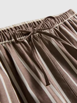 Pantalones cortos a rayas de popelina de algodón