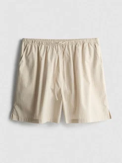 Pantalones cortos a rayas de popelina de algodón