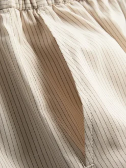 Pantalones cortos a rayas de popelina de algodón