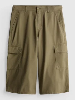 Pantalones cortos cargo de algodón de estilo militar