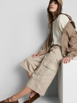 Pantalones cortos cargo de algodón de estilo militar