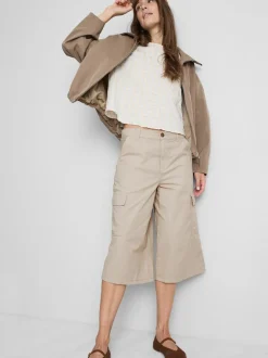 Pantalones cortos cargo de algodón de estilo militar