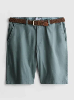 Pantalones cortos chinos con cinturón