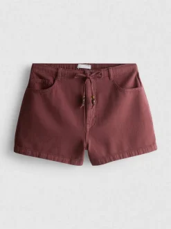 Pantalones cortos con cordón de ajuste con cuentas