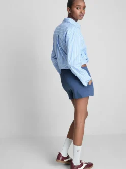 Pantalones cortos de algodón con cordón de ajuste