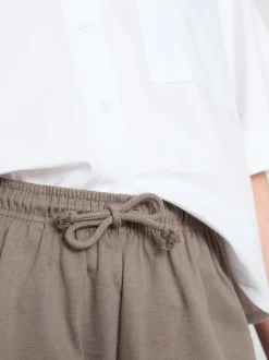 Pantalones cortos de algodón con cordón de ajuste