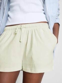 Pantalones cortos de algodón con cordón de ajuste