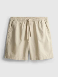 Pantalones cortos de lino con cordón de ajuste