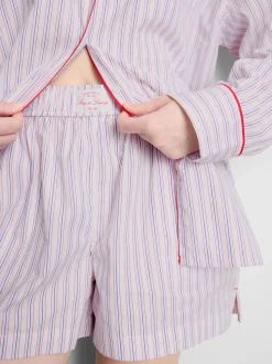Pantalones cortos de pijama a rayas «Room service»