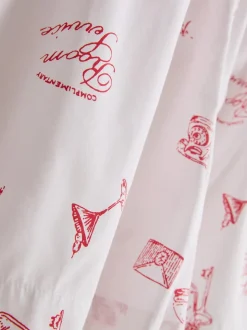 Pantalones cortos de pijama de algodón estampados