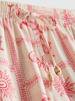 Pantalones cortos de pijama de azulejos con cordón