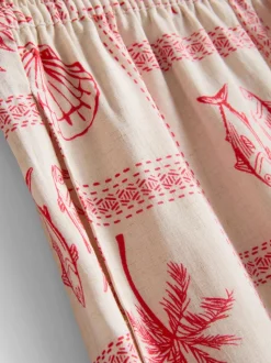 Pantalones cortos de pijama de azulejos con cordón