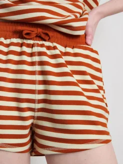 Pantalones cortos de punto de rayas con algodón