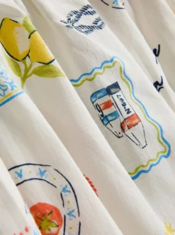 Pantalones cortos holgados estampados de algodón