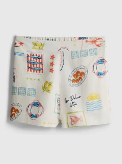 Pantalones cortos holgados estampados de algodón