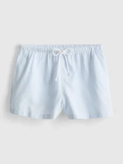 Pantalones cortos Oxford de talle alto a rayas