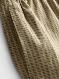 Pantalones cortos Oxford de talle alto a rayas