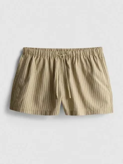 Pantalones cortos Oxford de talle alto a rayas