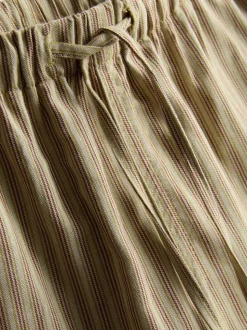 Pantalones cortos Oxford de talle alto a rayas
