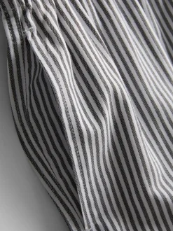 Pantalones cortos Oxford de talle alto a rayas