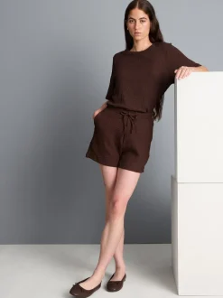 Pantalones cortos texturizados holgados