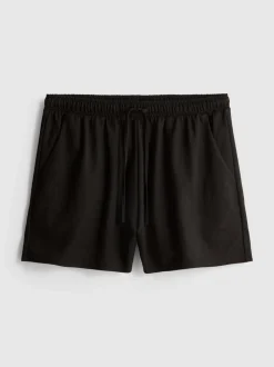 Pantalones cortos texturizados con cordón de ajuste