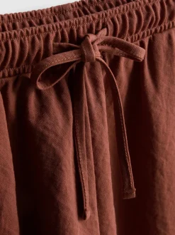 Pantalones cortos texturizados con cordón de ajuste