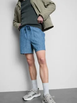 Pantalones cortos texturizados con cordón de ajuste