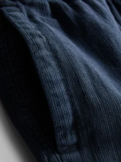 Pantalones cortos texturizados con cordón de ajuste